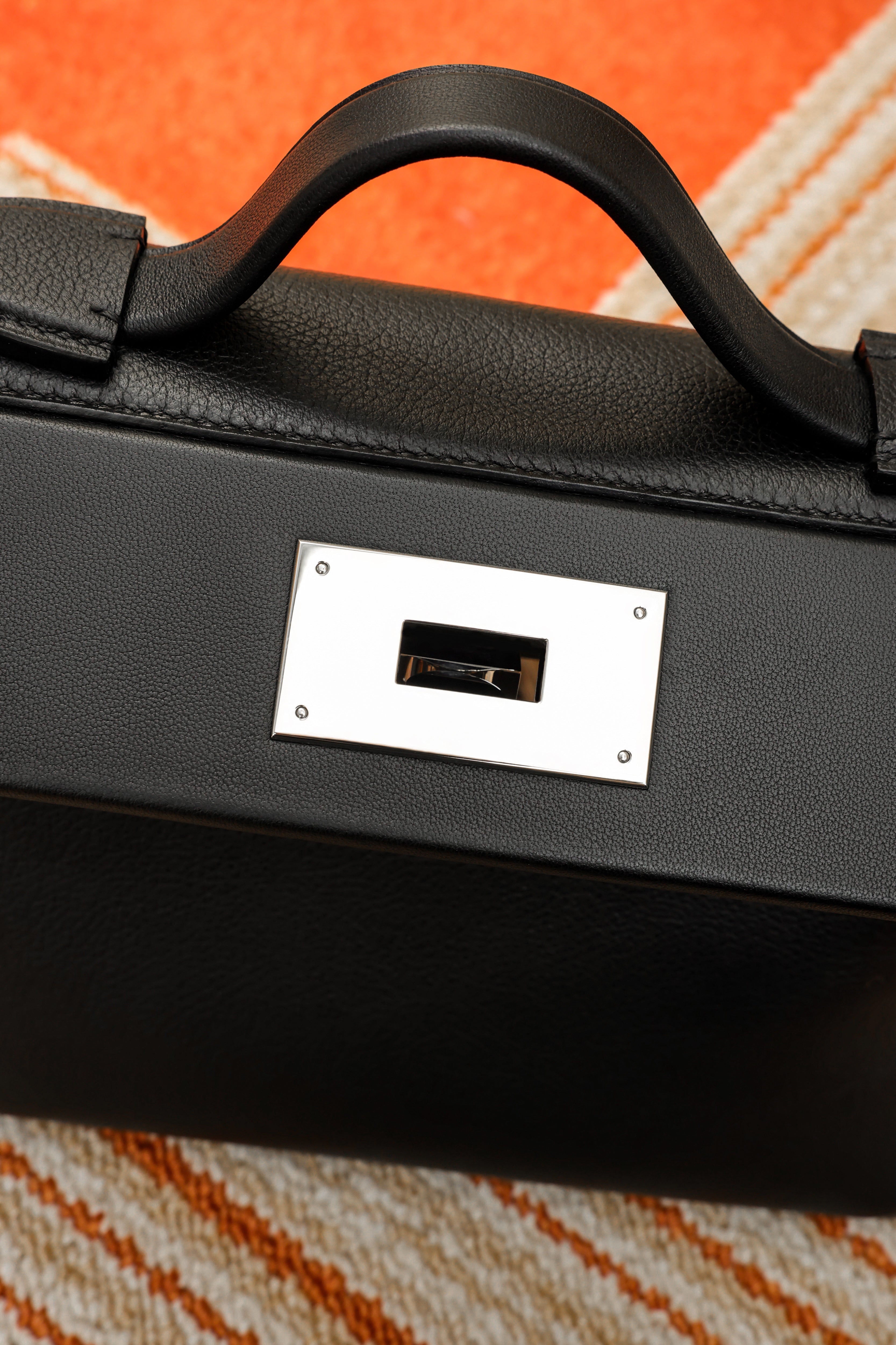 2424- All Handmade Golden / Sliver Hardware Noir  TC eather