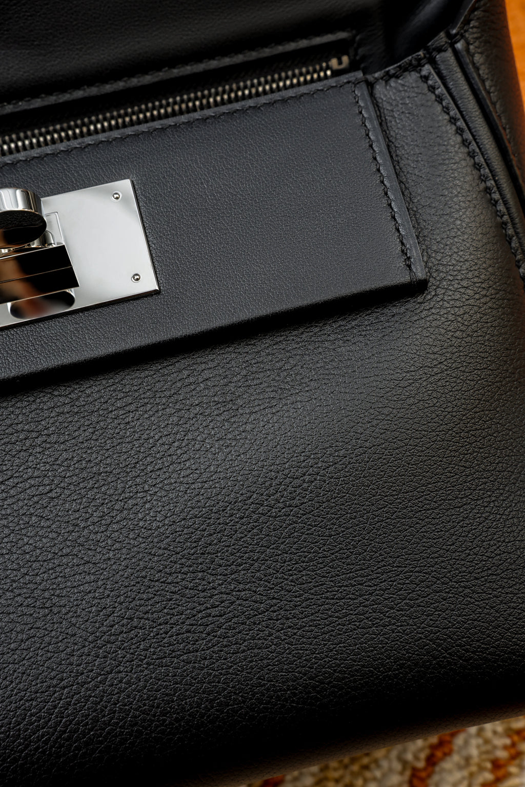 2424- All Handmade Golden / Sliver Hardware Noir  TC eather