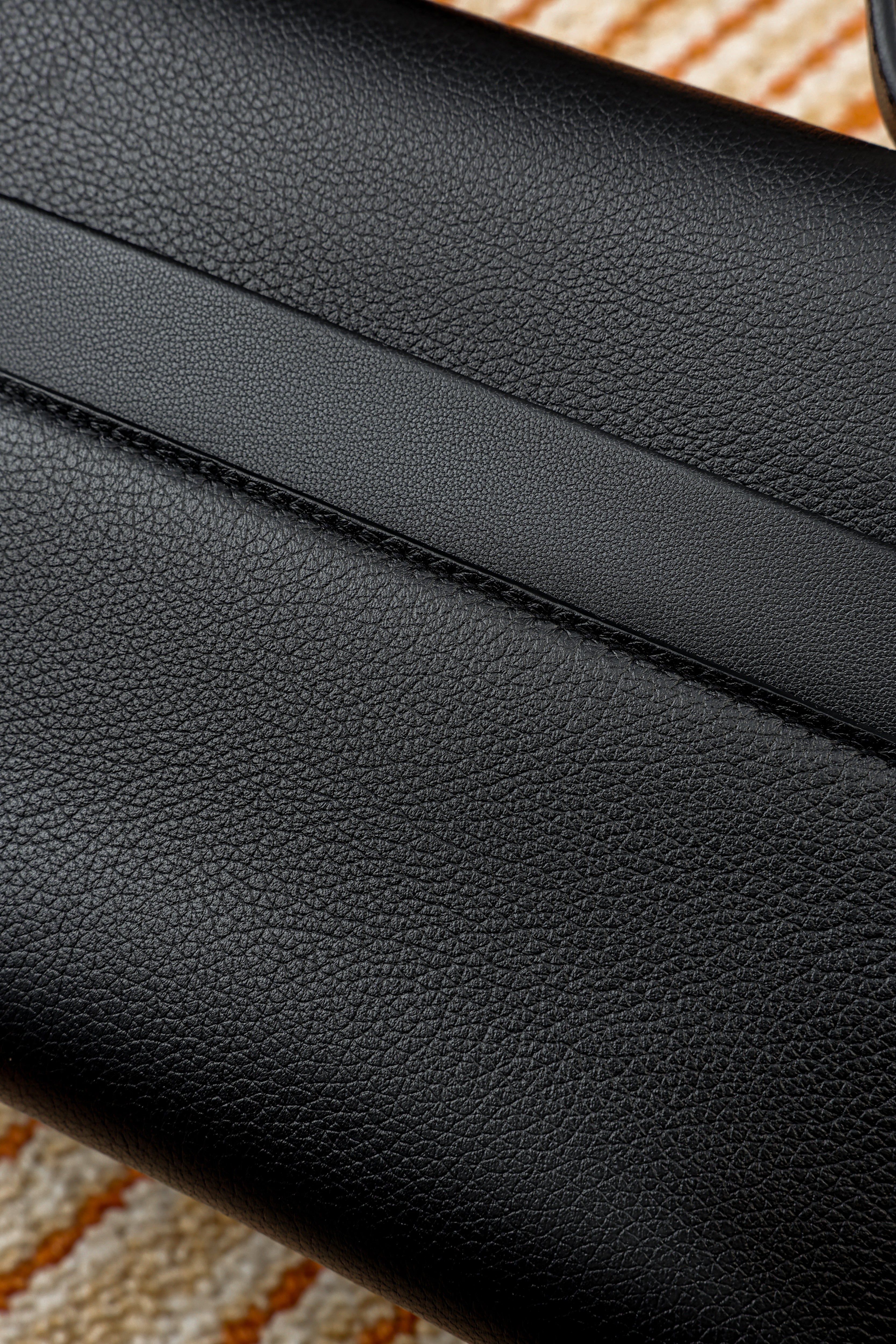 2424- All Handmade Golden / Sliver Hardware Noir  TC eather