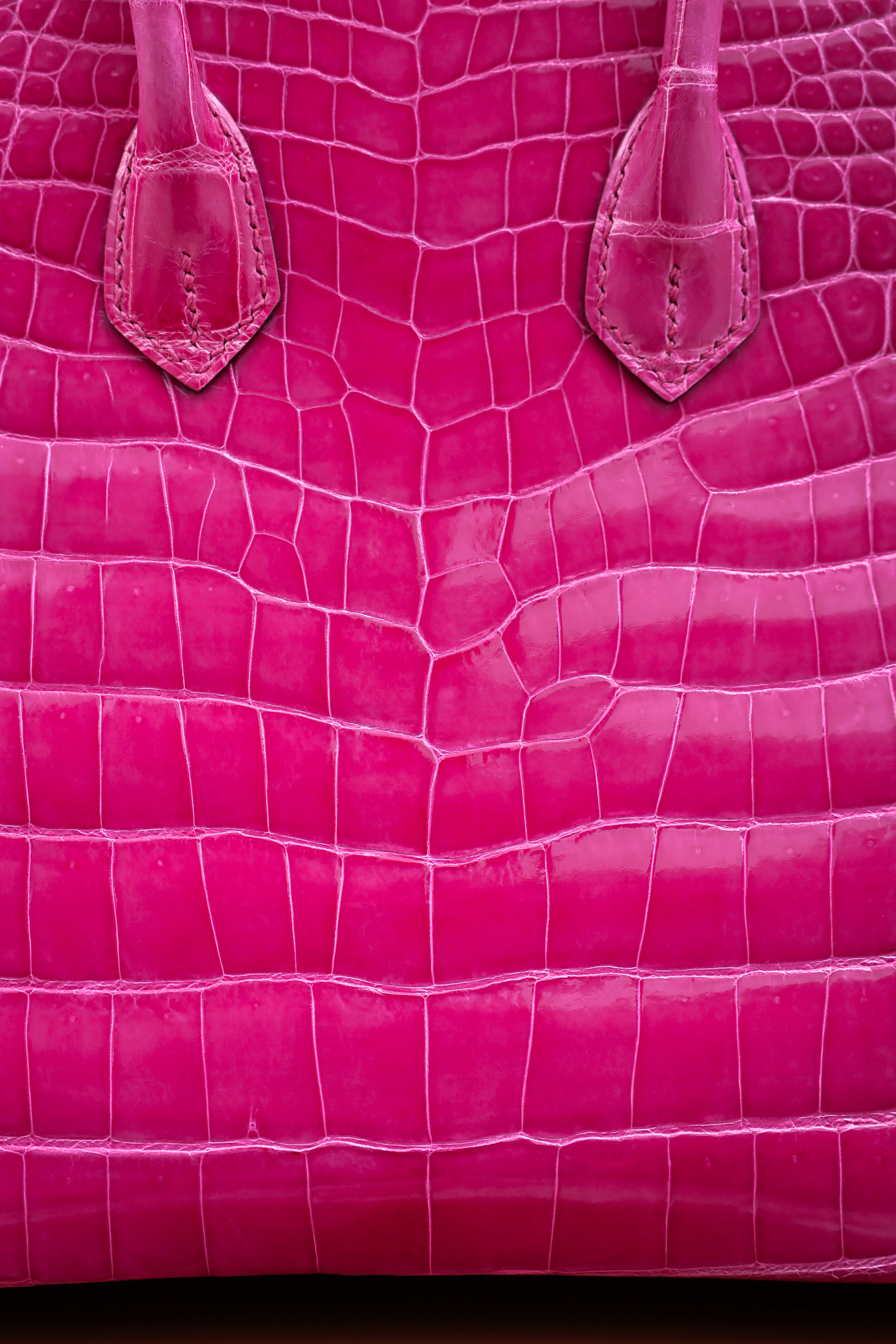 BK-2024 All Handmade Golden / Sliver  Hardware Rose sheherzade Bright surface Porosus Crocodile leather