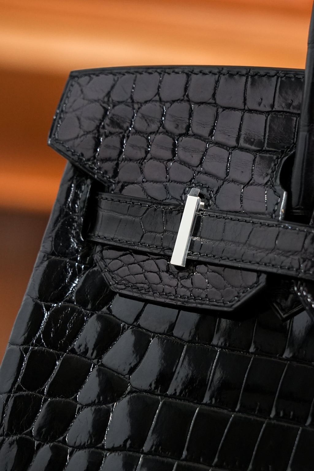 BK-2024 All Handmade Golden / Sliver Hardware Nior Bright surface Nile crocodile leather