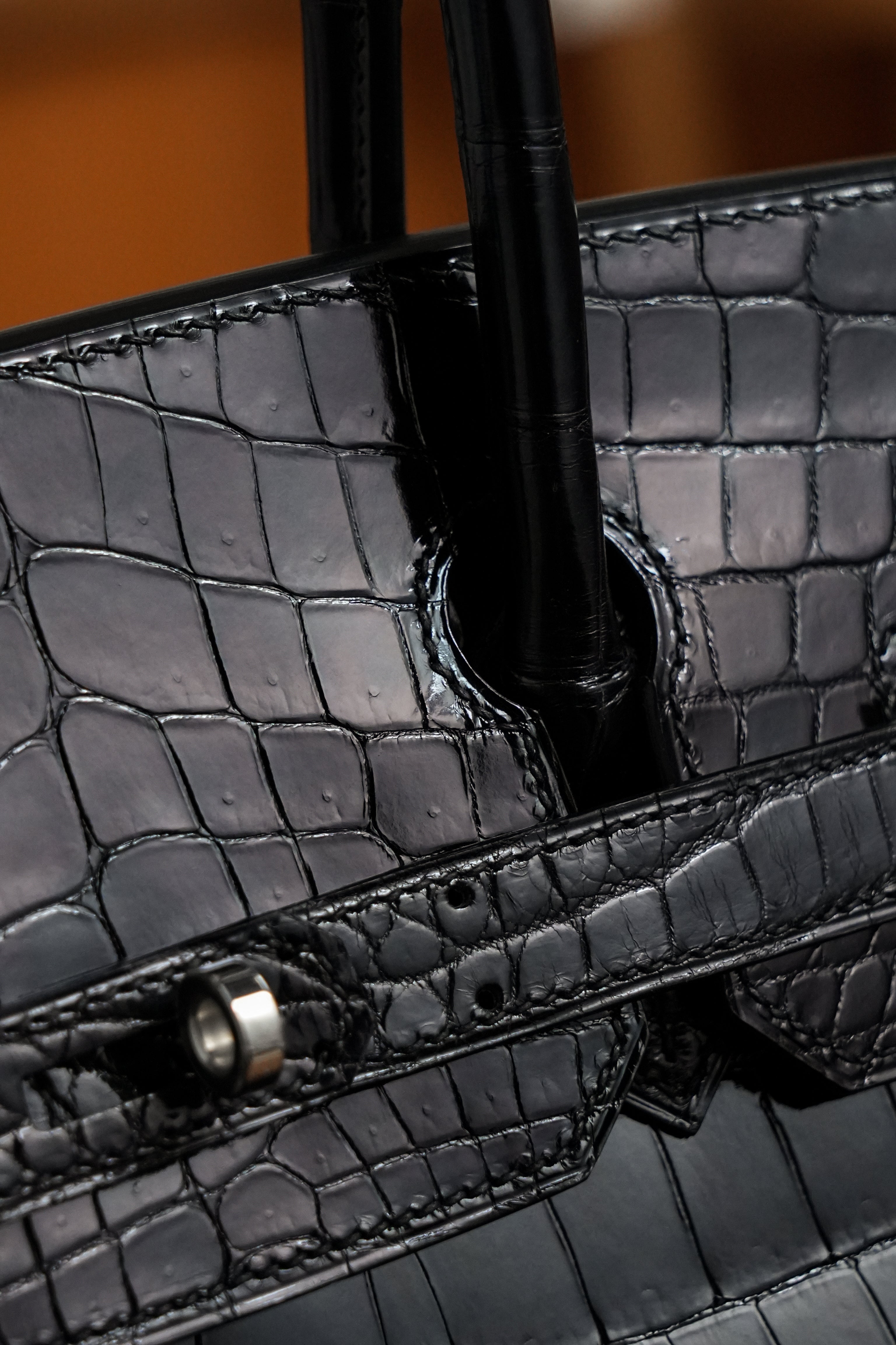 BK-2024 All Handmade Golden / Sliver Hardware Nior Bright surface Nile crocodile leather