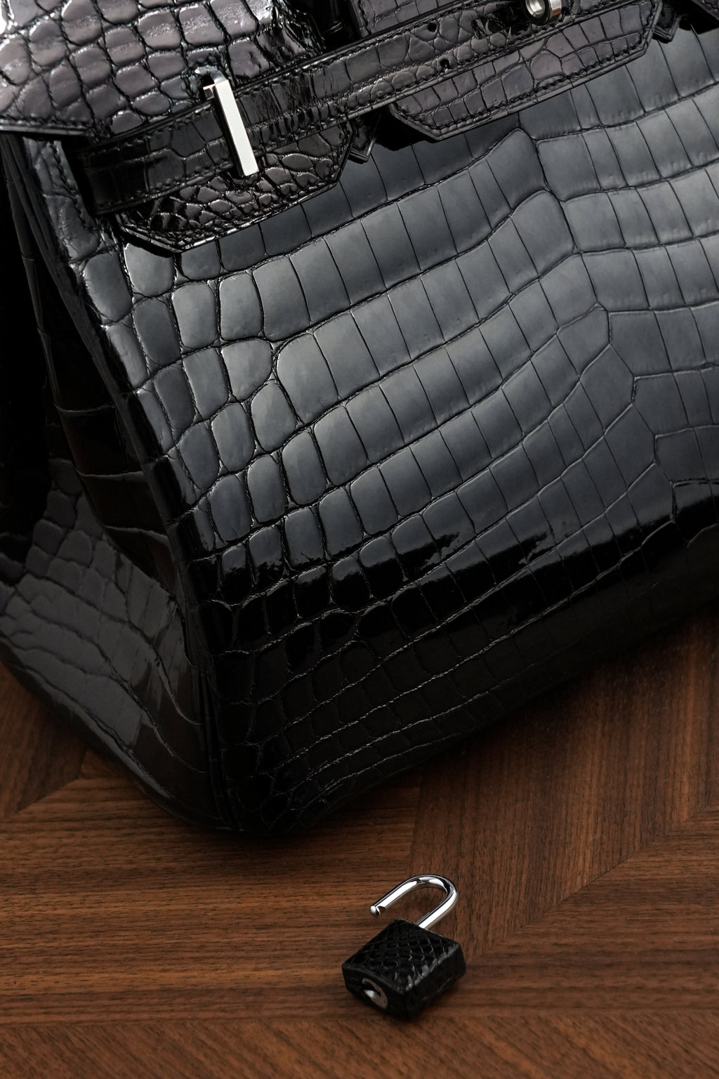 BK-2024 All Handmade Golden / Sliver Hardware Nior Bright surface Nile crocodile leather