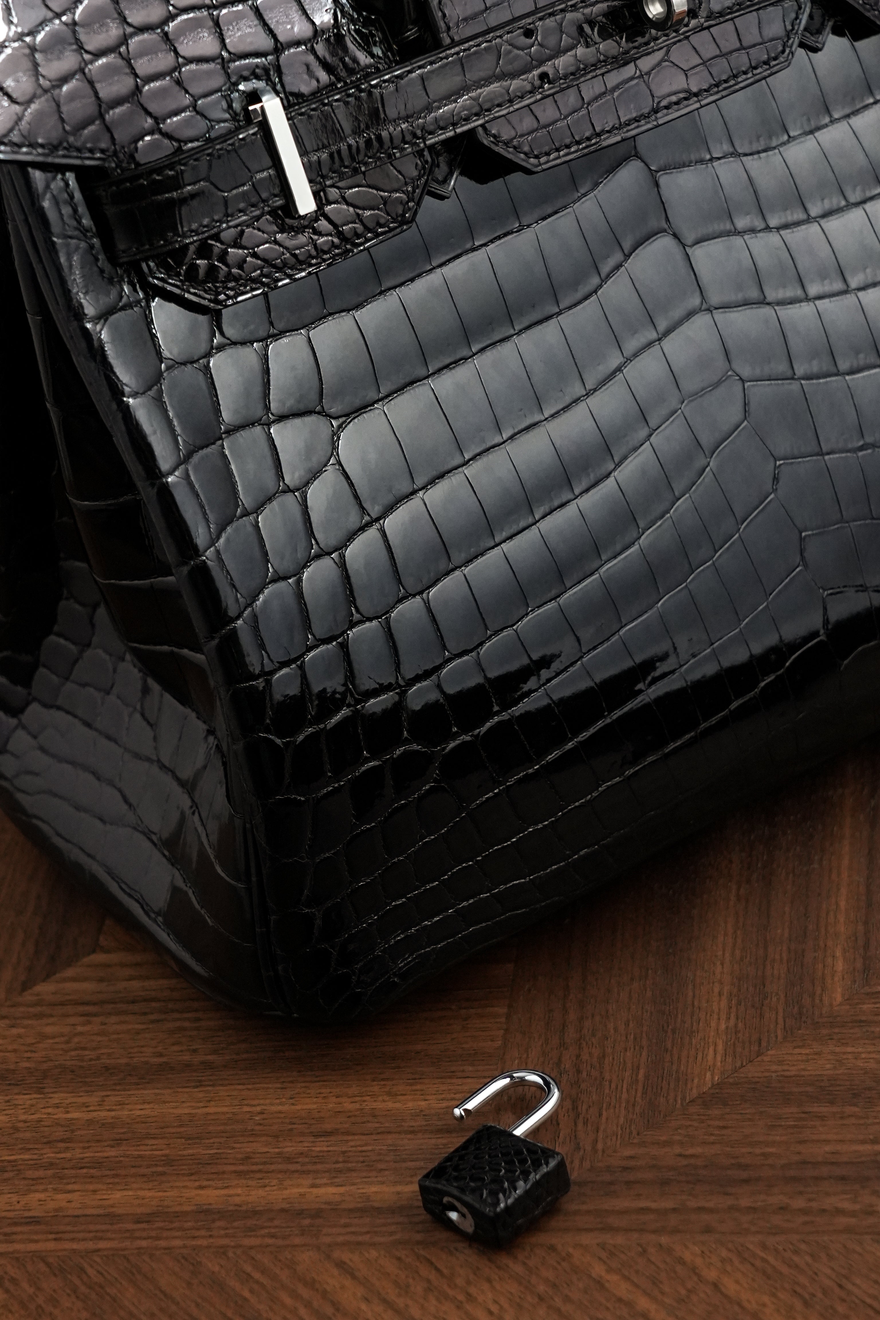 BK-2024 All Handmade Golden / Sliver Hardware Nior Bright surface Nile crocodile leather
