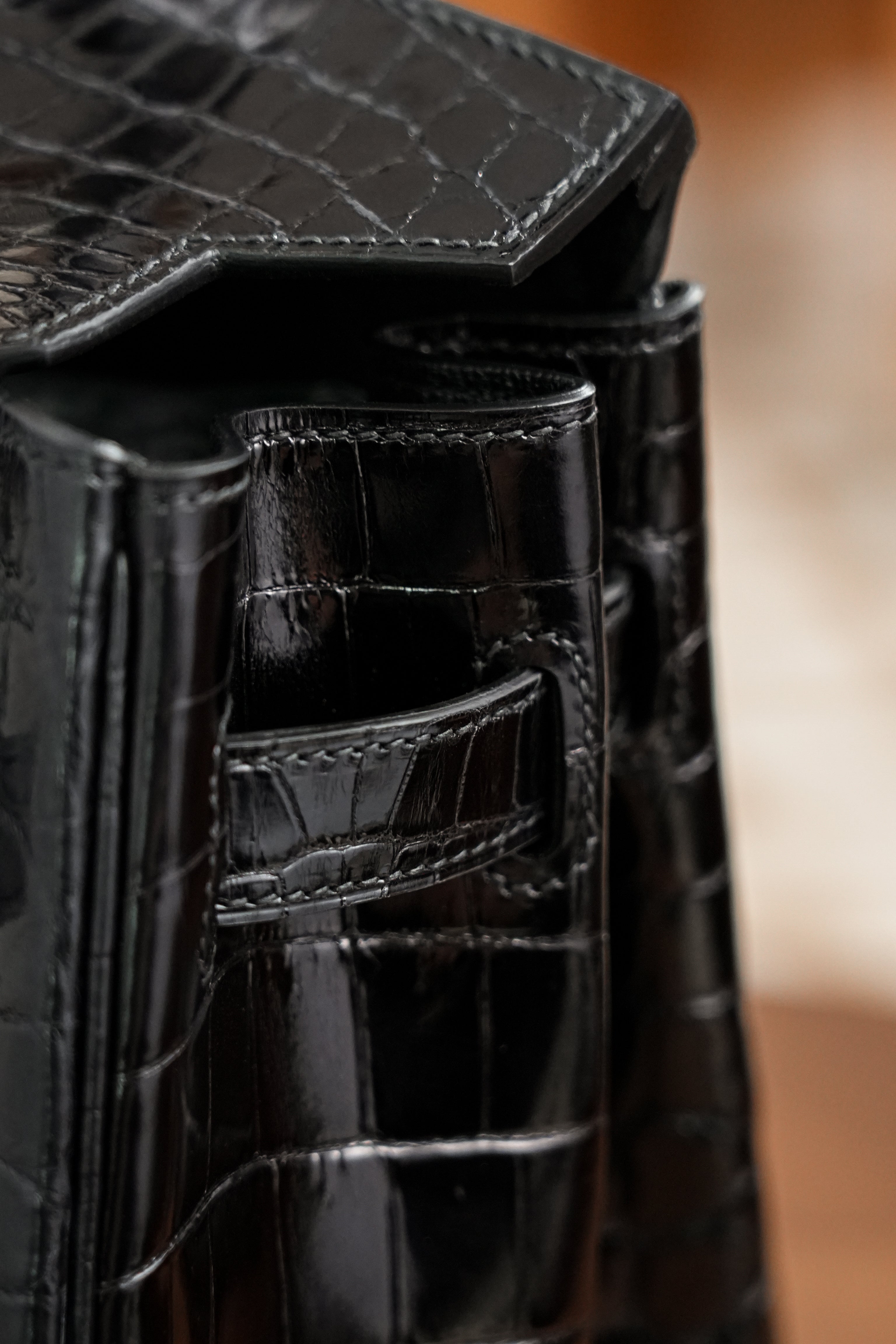 BK-2024 All Handmade Golden / Sliver Hardware Nior Bright surface Nile crocodile leather
