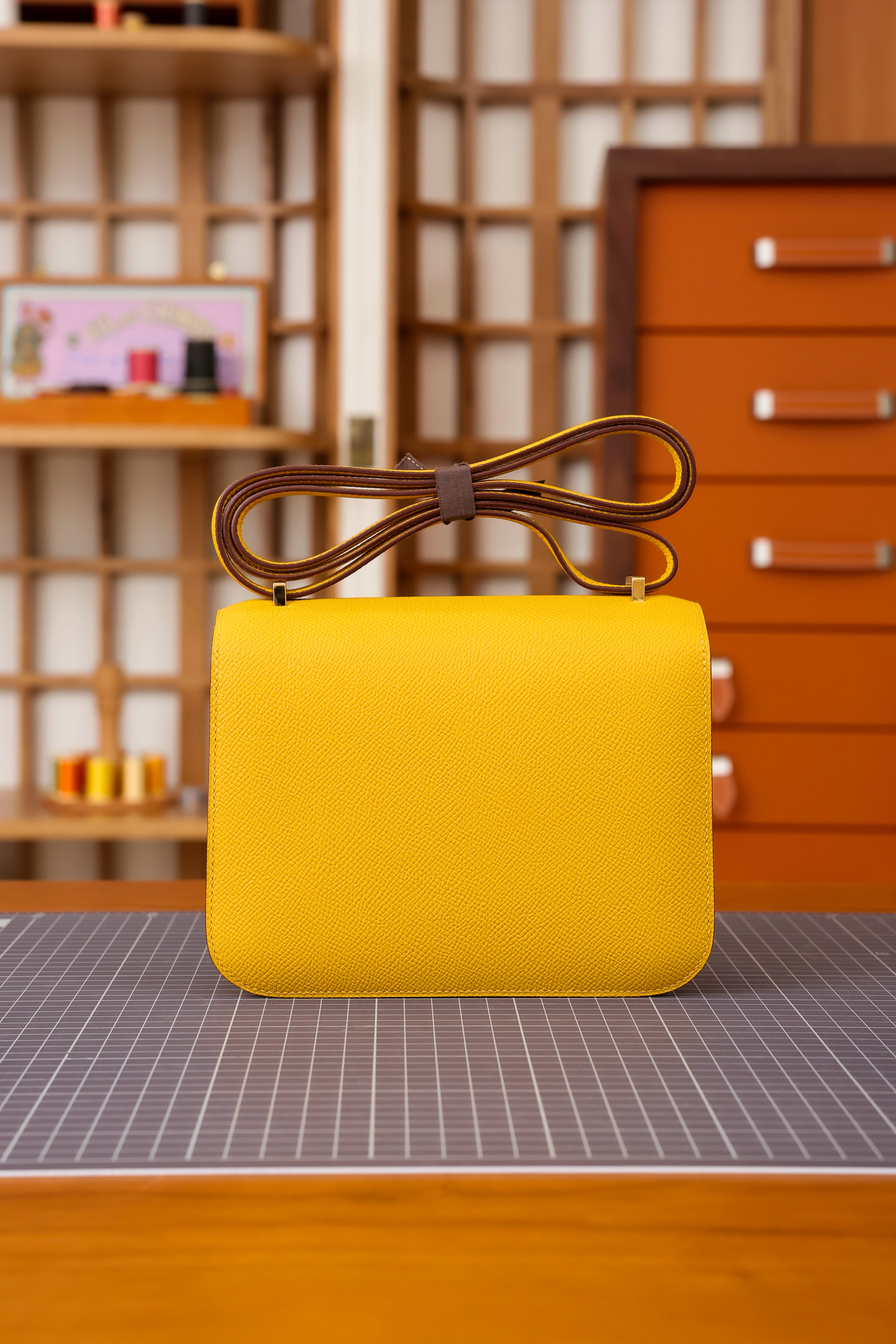 Constance- All Handmade Golden / Sliver Hardware Miel Ep eather