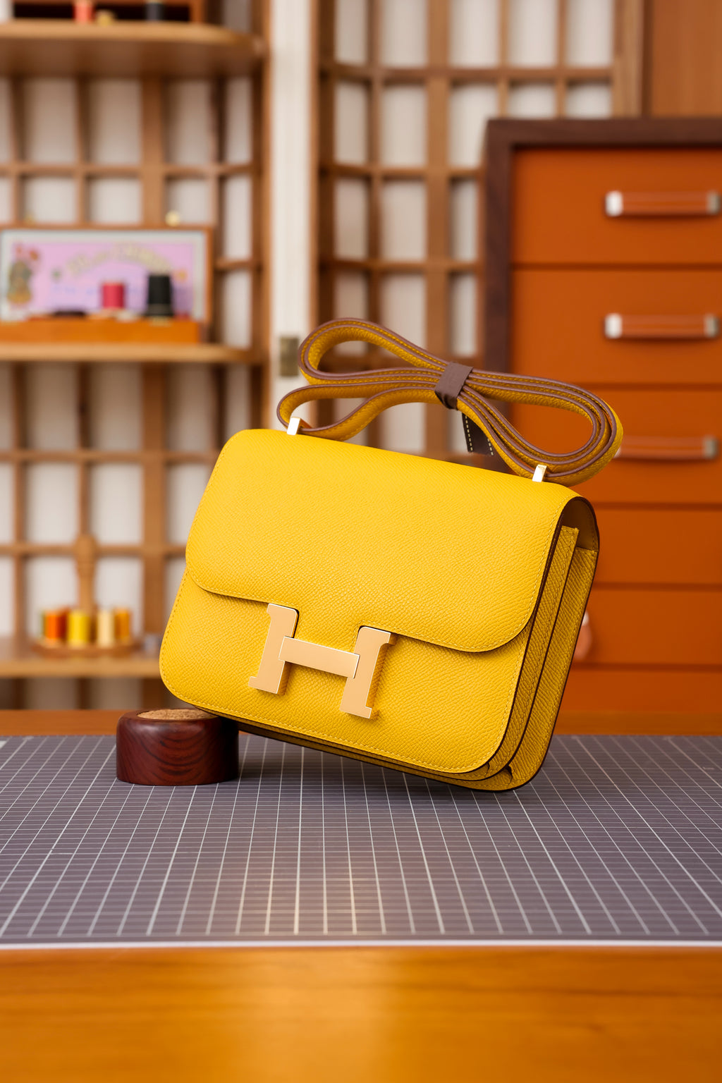 Constance- All Handmade Golden / Sliver Hardware Miel Ep eather