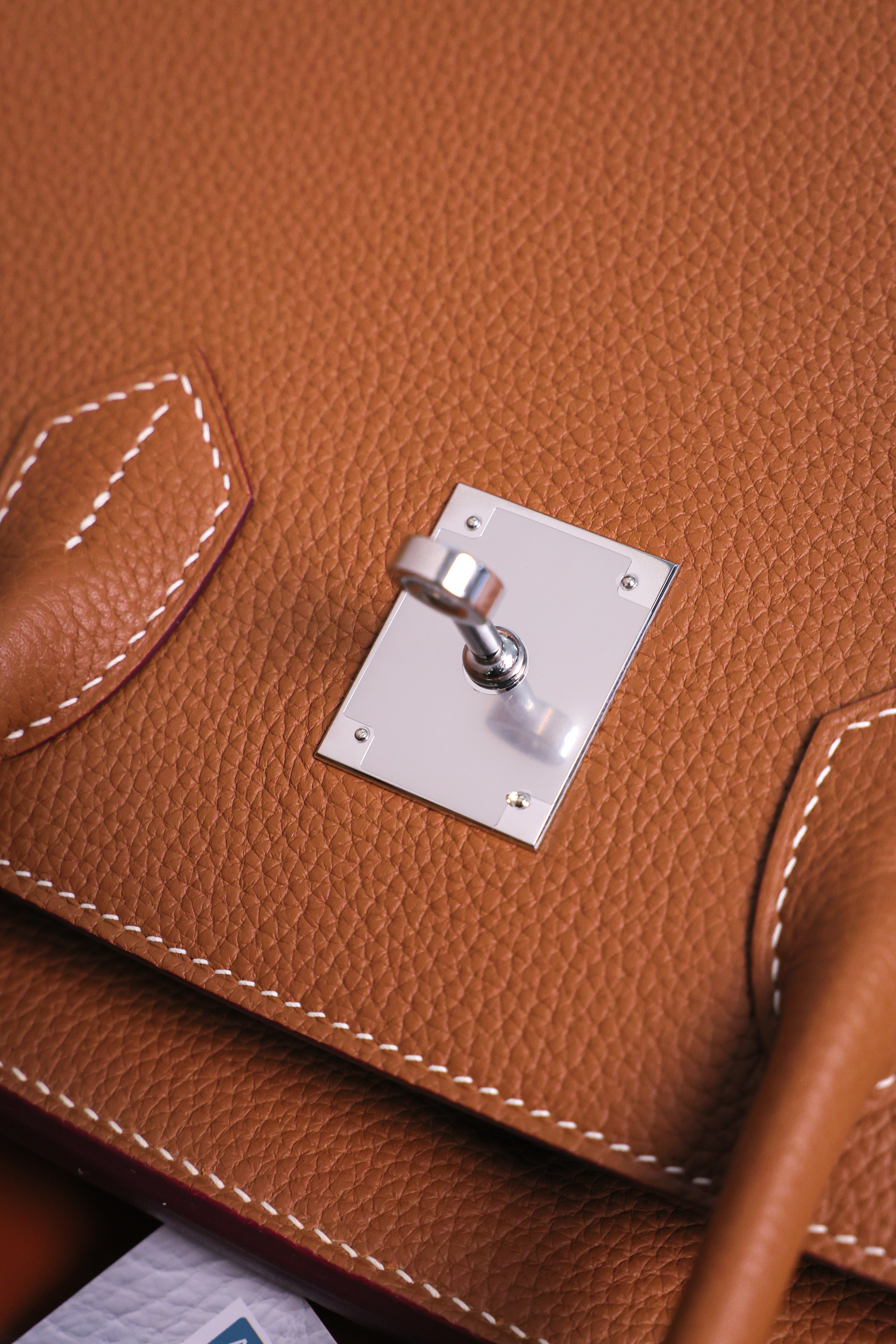 Birkin- All Handmade Golden / Sliver Golden brown togo leather