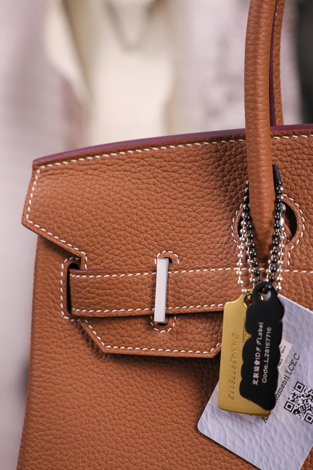 Birkin- All Handmade Golden / Sliver Golden brown togo leather