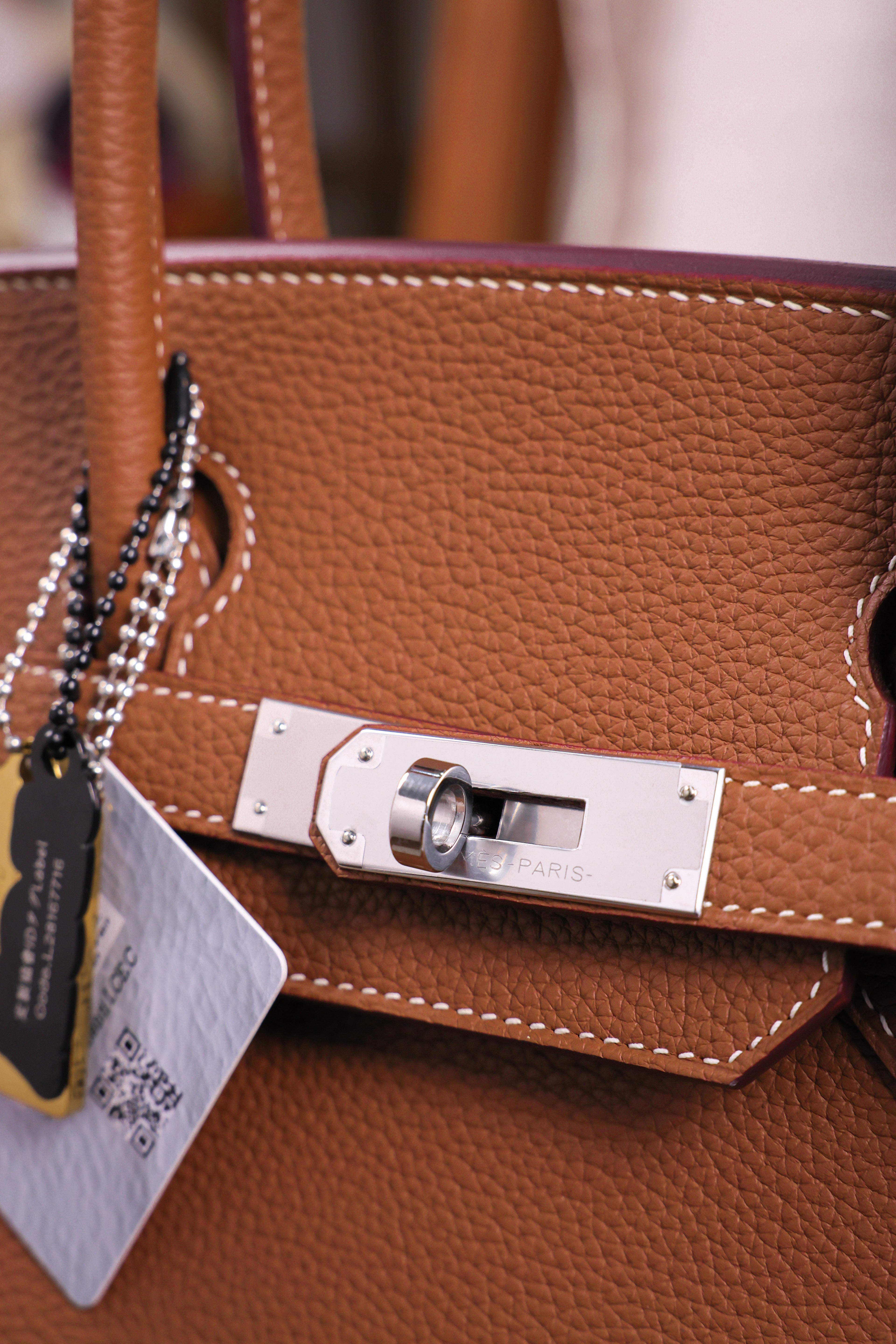 Birkin- All Handmade Golden / Sliver Golden brown togo leather