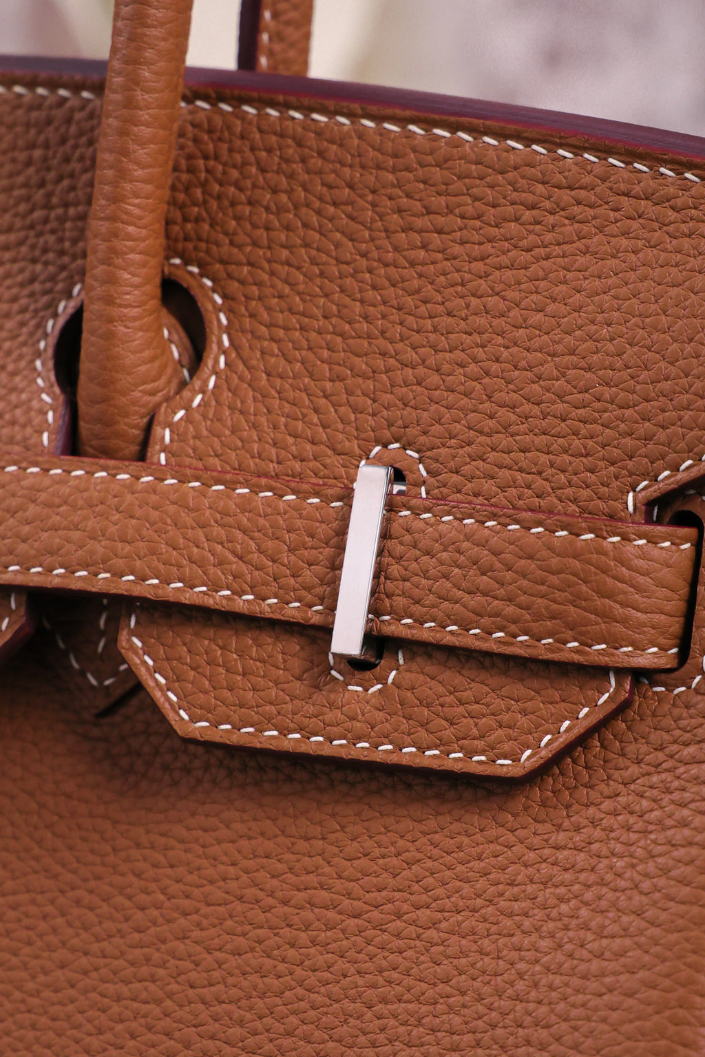 Birkin- All Handmade Golden / Sliver Golden brown togo leather